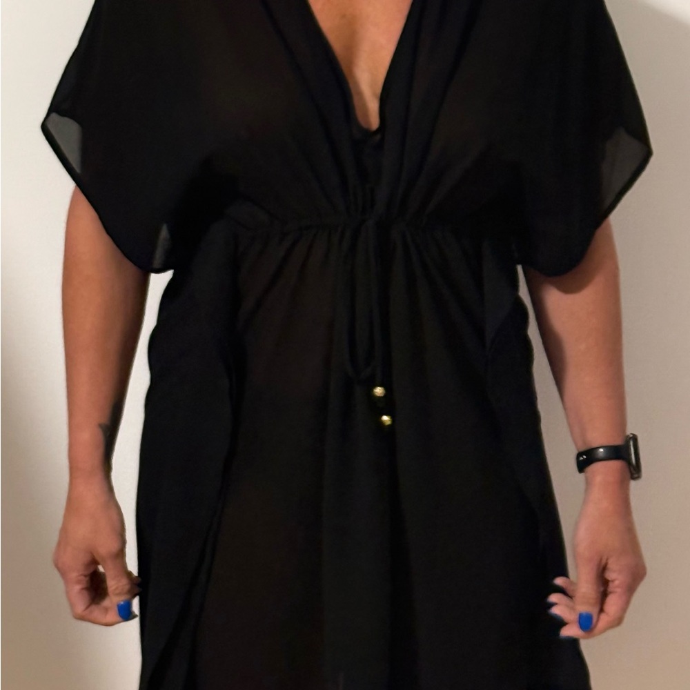 Elegant Black Swim Cover-Up